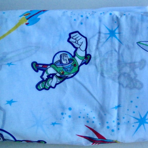 VTG Disney Toy Story Twin Flat Sheet Buzz USA Made
